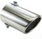 Recambo Auspuffblende Endrohr EDELSTAHL Chrom 100 x 63 Chrom Rund Abgeschrägt Endrohrblende Auspuff Blende Plug&Play UNIVERSAL