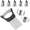 8 Pcs Kitchen Finger Guards Chopping Onion Holder Slicer Adjustable Finger Nail Protector Safe Knife Cutting Shield Kitchen Tool to Slice Vegetables Fruit Meat