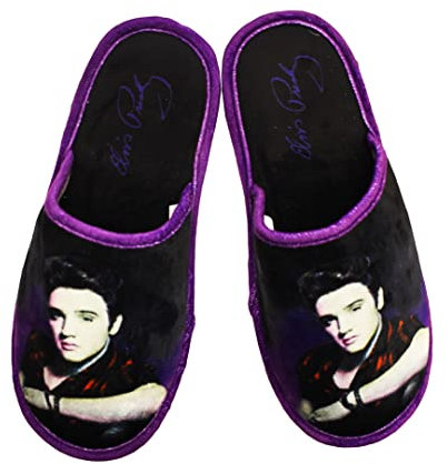Midsouth Products Elvis Presley Mehrfarbige Hausschuhe, Violett, 43 Damen/47 EU Herren, Violett