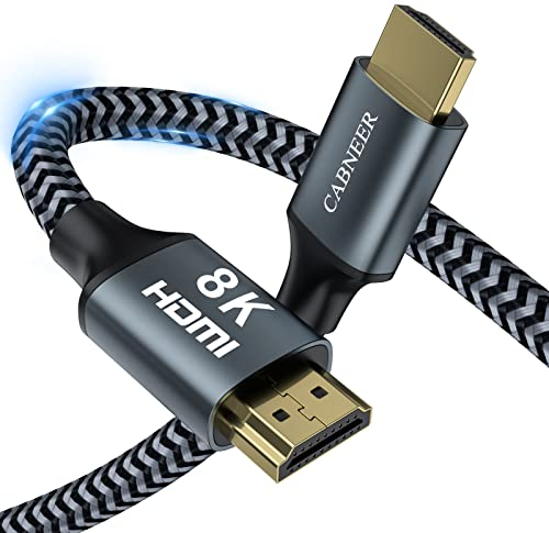 CABNEER 8K HDMI 2.1 Kabel 7,5m, HDMI Kabel Hoch Geschwindig 48Gbps 8K@60Hz 4K@120Hz 2.2/2.3 für Dolby eARC HDCP HDR, Kompatibel mit HDTV, Laptop etc