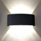 Maka Applique da Esterno Interno Led da Parete 24W Lampade da Muro Plafoniera Moderna Luci Up Down 2400 Lumen Ip65 Impermeabile Fascio Luce Durata Illuminazione 40 mila ore (Nero, 4000K)