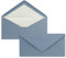 75 x DIN Lang Briefumschläge - Grau-Blau mit weißem Seidenfutter - 11x22 cm - 110 g/m² - ideal für Einladungen, Weihnachtskarten, Glückwunschkarten aus der Serie Farbenfroh