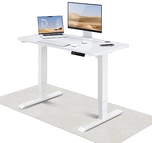 Desktronic HomePro Höhenverstellbarer Schreibtisch 120 × 60 cm – Elektrischer Schreibtisch Mit Zwei Elektrischen Motoren, Touchscreen-Steuerung und Integrierten USB-A- und USB-C-Ladeanschlüssen