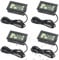 4 Pack Digital LCD Thermometer Aquarium Thermometer Radiator Balancing Thermometer with External Waterproof Probe for Fridge Freezer Refrigerator Aquarium Fish Tank Water Temperature