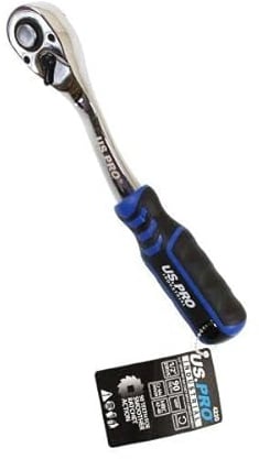 US PRO INDUSTRIAL 1/2 dr 90T Ratchet with Curved Handle with Grip 4220