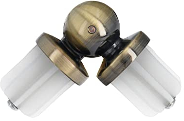 HDTL Zubehör für Gardinenstangen Ø 25mm Messing Antik Ø 25mm Eckverbinder