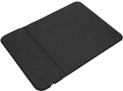 ASHATA Aufladendes Mauspad, Gaming-Mauspad, Qi-Standard, rutschfeste Basis, 15 W, Schnelles Aufladen, Mauspad für das Home Office, Schwarz