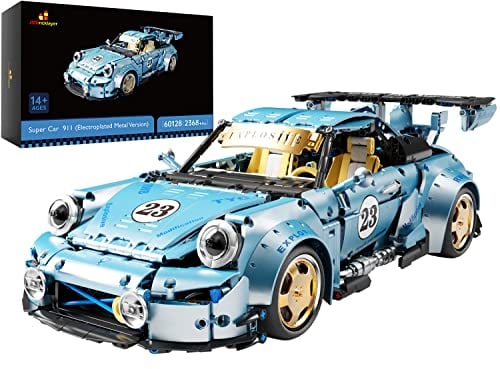 JMBricklayer Technik Auto Bausteine Sets,60128 Technic Auto Bausatz,klemmbausteine für Erwachsene Männer,Supersportwagen Spielzeugauto,Modellauto für Jungen ab 10-16 Jahre
