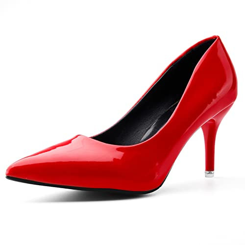 Tacco Medio da Donna Scarpe Corte Eleganti Tacchi a Spillo Scarpe da Sposa Tacchi Alti in Vernice