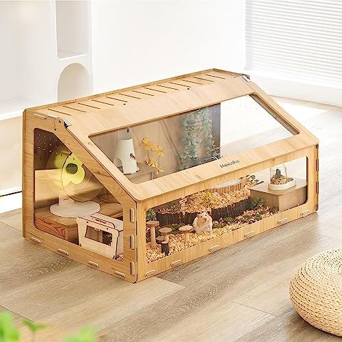Hamsterkäfig Aus Holz Für Syrische Hamster, Großer Hamsterkäfig Ohne Zubehör (40,5 L X 23,1 B X 20,2 H)
