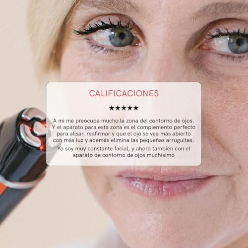 MASDERM | Aparato Radiofrecuencia Facial Contorno de Ojos | Masajeador Facial Ojos | Limpieza Cara | Maquina Hifu Profesional | Galvanica Reafirmante | Alta Frecuencia Estetica