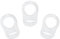 SWYSGS Silikon-Knopf-Ring,3 Pcs Schnuller Adapter, Silikon Dummy Schnuller Halter Clip Adapter Ring,Silikonring für Schnuller (Transparent)
