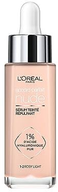 L'Oréal Paris Accord Parfait Farbserum für aufgefüllte und hydratisierte Haut, natürliches Finish, leichte Textur, Farbton 1-2 Rosy Light, 30 ml