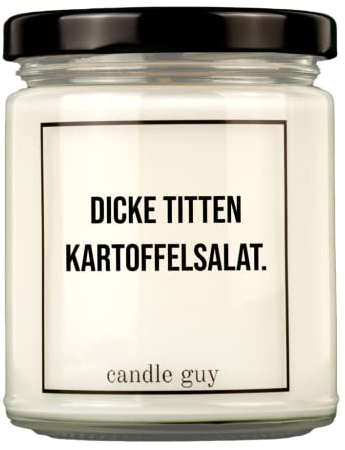 candle guy Duftkerze | Dicke Titten Kartoffelsalat. | Handgemacht aus 100% Sojawachs | 70 Stunden Brenndauer