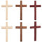PH PandaHall 6 Stück Holzkreuz 3 Farben Wandkreuz aus Holz Handgebetskreuze Heimdekoration Für Weihnachten Ostern Hochzeiten Party Meditation Geschenk Dekoration 6.9x12cm