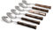 Rivadossi Bamboo Marrone - Set di Cucchiai da Tavola, 6 Pezzi - 100% Made in Italy, Artigianalità e Design - Acciaio Inox 18/10