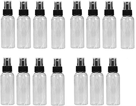 Fcuajdkq 15 portátiles para alcohol, tóner, almacenamiento de agua, plástico, maquillaje, líquido, atomizador de niebla, atomizador para fragancias