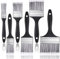 6 Pcs Gloss Paint Brush, Fence Paint Brushes Flat 6 Sizes Paintbrush Decking Stain Brush Paintbrushes Decorating Set for Walls and Ceilings