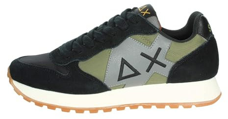SUN68 Herren Jaki Bicolor Sneaker, Schwarz Grün Grau, 45 EU