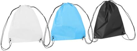 Anneome 3 Stück String Rucksack Bulk Nylon Rucksack Nylon Bulk Kordelzugbeutel Große Kordelzugbeutel