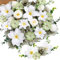 JUSTOYOU 50pcs Artificial Flowers Green,Silk Flower Combo Box Set with Stems,Fake Rose,Hydrangea Flower,Eucalyptus Stems DIY Wedding Bouquet for Cake Flowers Arrangements Party Home Decor（Green）