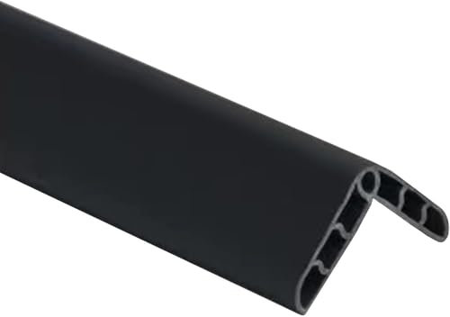 TRUHUI Colorful Rubber Wall Corner Guard Edge Protector,Anti-Collision Strip, Self-Adhesive Garage Wall Guards, Safety Edge & Corner Guards Colorful Childproofing Protection, Length 1M,Black