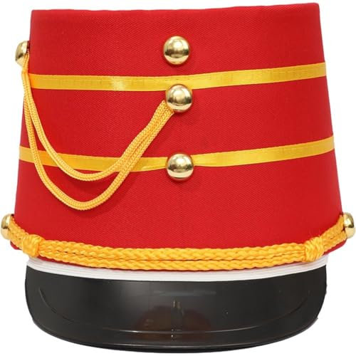 Sanfly Trommelmajor-Hut, Nussknacker-Hut, Spielzeugsoldat Für Erwachsene, Kostüm, Blaskapelle, Ringmeister, Hut, Cosplay-zubehör