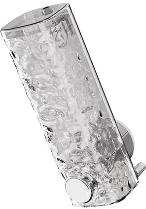 Dispenser di sapone trasparente con ventosa, montaggio a parete, per bagno e cucina