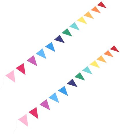ibasenice Wimpelkette Aus Filz Karnevalsdeko-flaggen Dreiecksbanner Für Geburtstagsparty-Dekorationen