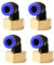 4 pezzi 8mmx1/2” PT Raccordi pneumatici a gomito a 90° con filettatura femmina Raccordi pneumatici a sgancio rapido per tubi flessibili push-in connessione aria compressa push-in