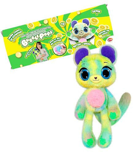 Bizak Bubble Pops, Peluches Mágicos Que multiplican su tamaño x5, Proceso emocionante y Olor a Chicle, 12 Diferentes Animales con Aroma y patitas Stem, Raton Limon, (64492004-3)