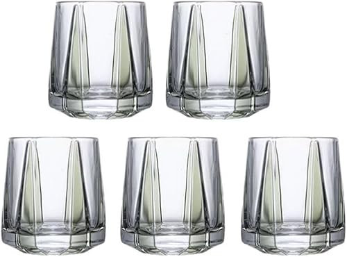 QMOWIZ Cerveza Tazas Copa de Vino Copa de cóctel Transparente, Vaso de Vino, Copa de Whisky sin Tallo, 260 ml/8,8 oz Jarra Cerveza