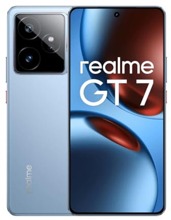 realme GT7 5G Smartphone,12+512GB,Batteria 7000mAh,120W charge,Processore Dimensity 9400e, Fotocamera IMX906 50MP, AI Planner, Display Pro-Esports da 6000 nit 120Hz,IP69,Blu, esclusiva Amazon