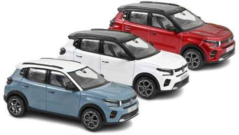 Citroën - Voiture de Collection Citroën - C3 2024 Miniature 1/43 - Blanc avec Toit Noir - Modèle de Collection Détails Réalistes - Idée Cadeau pour Fans de Voitures - Produit Officiel de la Marque