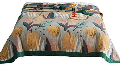 GGYTMQL Baumwollgarntuch -Quilt Doppelbett -Sofa -Deckel -Nickerchen Sommer Cool Sheets Car Travel Decke (Farbe: D, Größe: 200x230 cm) (D 200x230 cm)