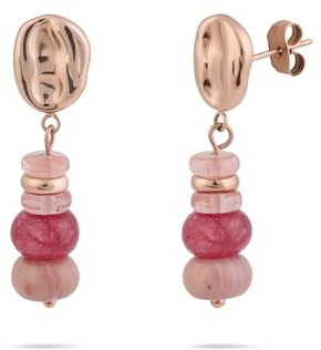 Tamaris Schmuck für Damen - Ohrringe aus Edelstahl mit bunten Steinen, Sommerlich und Elegante Schmuckstücke, wasserfest aus Edelstahl
