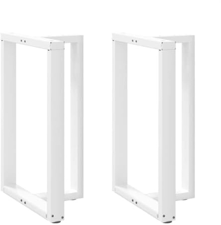 Kaorsrow Tischbeine Bartisch T-Form Weiß 60x35x90-91 cm Pulverbeschichteter Stahl Robuste Stellfüße mit Höhenausgleich Modernes Design für Küche Esszimmer Home Office