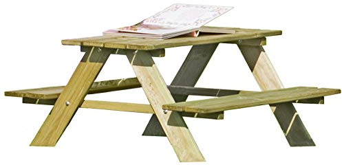 Gartenpirat Table de Pique-Nique pour Enfants en Bois avec bancs intégrés Jardin