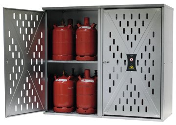 asecos Flüssiggasflaschenschrank - Lagervolumen 9x33kg, 20x11kg oder 36x5kg