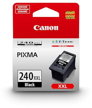 Canon PG-240 XXL Genuine Black Ink Cartridge, Compatible with MG2120/3120/4120, MX512/432/472/372/392/522/532/452, MG2220/3220/4220/3520/3620, TS5120