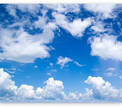 Fototapete - Tapete Himmel 350x270 cm - Foto Tapete Schlafzimmer Wohnzimmer Moderne Vliestapete XXL Wandtapete Motivtapeten Bildtapete 3d Effekt Wand Dekoration - Wolken blau Sommer 100403-210