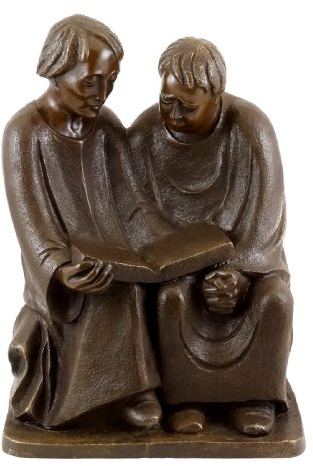 Die Lesende Mönche (1932) - signiert - Ernst Barlach Skulptur - Bronzefigur - Güstrow - Kunst Figur - Dekoration in Bronze