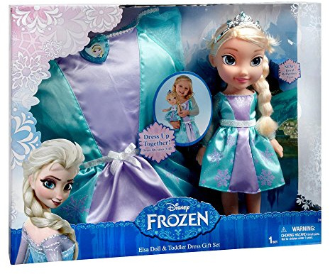 Disney ディズニー Frozen アナと雪の女王 Toddler Elsa エルサ ドール & Toddler Dress ギフトセット【並行輸入】