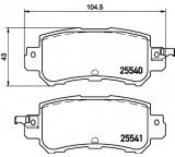 Textar 2554001 Brake Pad Set, disc brake