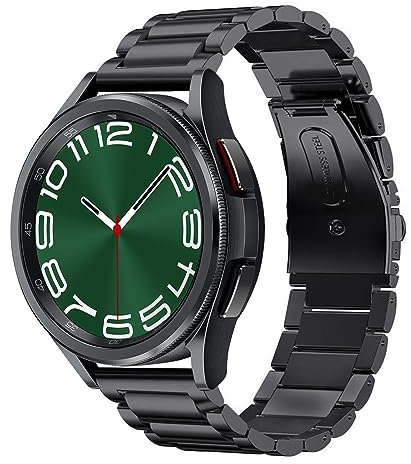 FINTIE Armband Kompatibel mit Samsung Galaxy Watch 7/6/5/4 40mm 44mm, Galaxy Watch FE 40mm - 20mm Edelstahl Metall Uhrenarmband Ersatzband