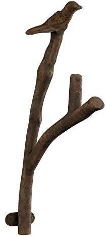 Lavish Home Cast Iron Shabby Chic Rustic Wall Mount Hooks for Coats, Towels, Hats, Scarves, Jewelry, and More