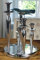 MichaelNoll Chandelier à 5 branches en aluminium argenté poli - Grand bougeoir sur plateau - XL 31 x 31 x 44 cm
