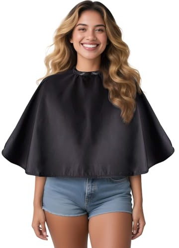 Noverlife Black Makeup Cape Shorty Styling Cape Hairdressing Shampoo Cape