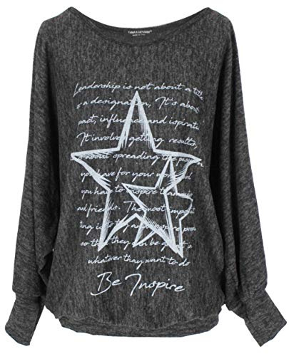 Emma & Giovanni - Pullover/Sweatshirt Loose Fit mit Sternenaufdruck - Damen