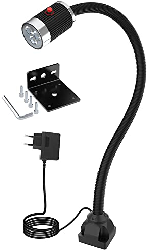 S SHUN CAN DA Flexibler Schwanenhals-LED-Arbeitsscheinwerfer 900 Lumen für Drehmaschine, CNC-Fräse, Bohrmaschine, Nähmaschine - Industrielle Beleuchtung Werkzeugmaschinenleuchte